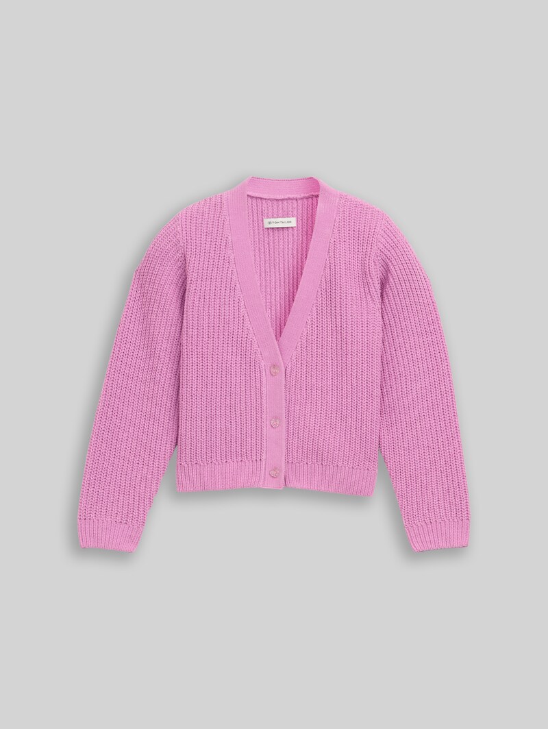 Tom Tailor Cardigan mit V-Ausschnitt - Flashy Mauve