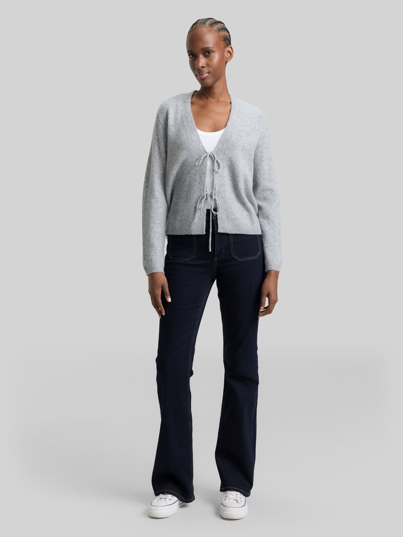 Tom Tailor TTAVA FLARED Jeans mit aufgesetzten Taschen - Rinsed Blue Denim