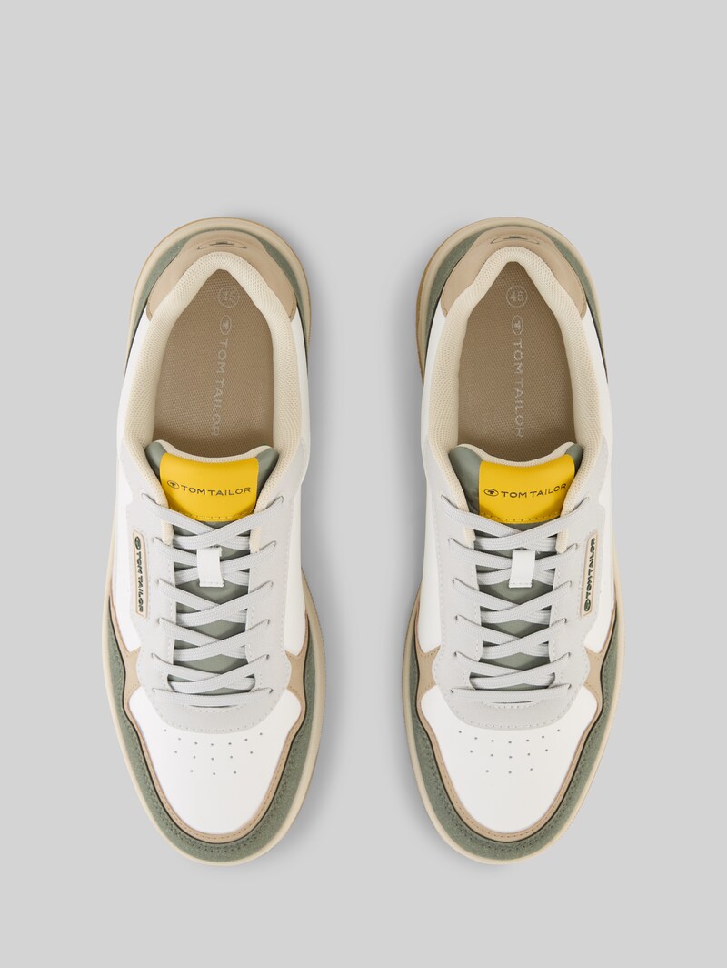 Tom Tailor Sneaker mit Colour-Blocking - White-green