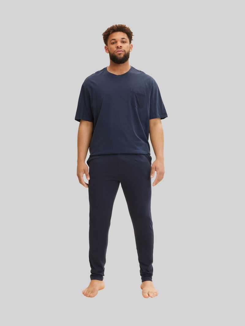 Tom Tailor Pyjama-Hose aus Baumwolle - Blue-dark-solid Tom Tailor Pyjama-Hose aus Baumwolle - Blue-dark-solid