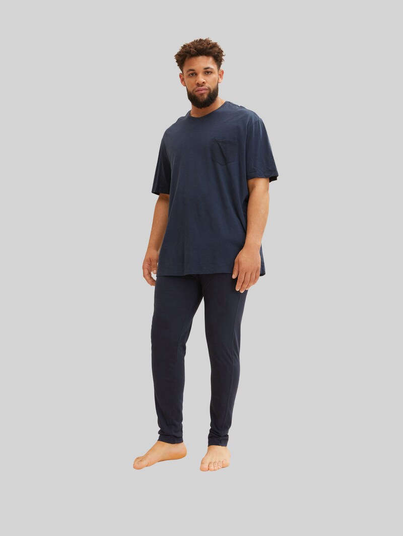 Tom Tailor Pyjama-Hose aus Baumwolle - Blue-dark-solid