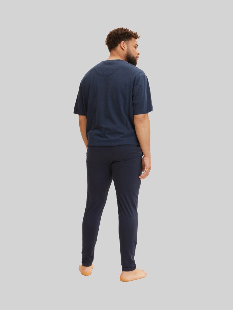 Tom Tailor Pyjama-Hose aus Baumwolle - Blue-dark-solid