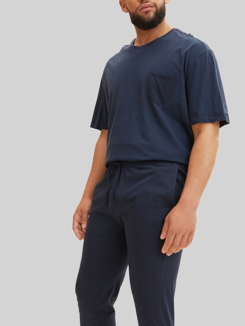 Tom Tailor Pyjama-Hose aus Baumwolle - Blue-dark-solid