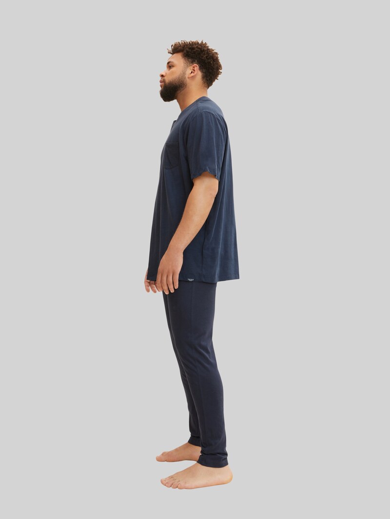 Tom Tailor Pyjama-Hose aus Baumwolle - Blue-dark-solid