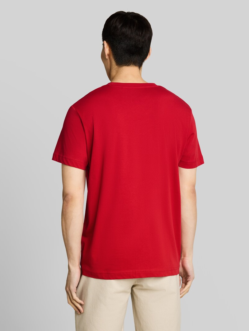 Tom Tailor T-Shirt mit Logo-Stickerei - Samba Red