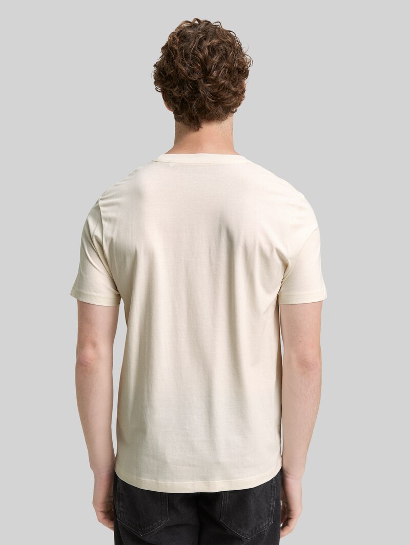 Tom Tailor T-Shirt mit Fotoprint - Gardenia White