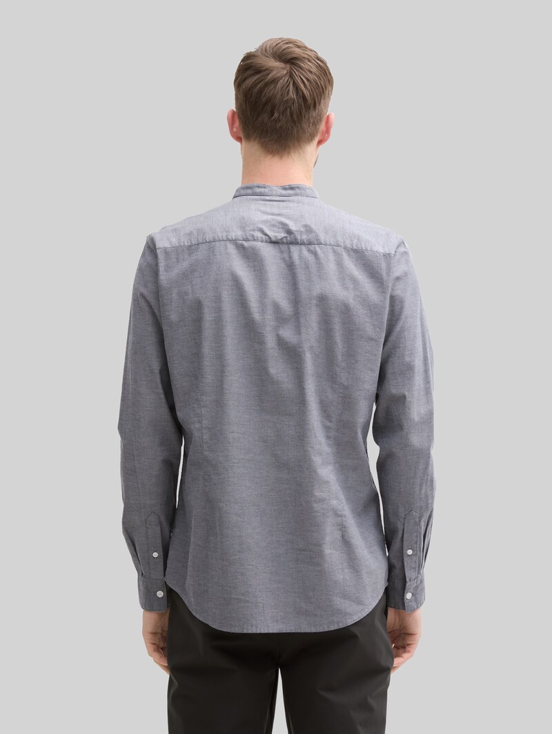Tom Tailor Fitted Oxford Hemd mit Brusttasche - Navy Chambray