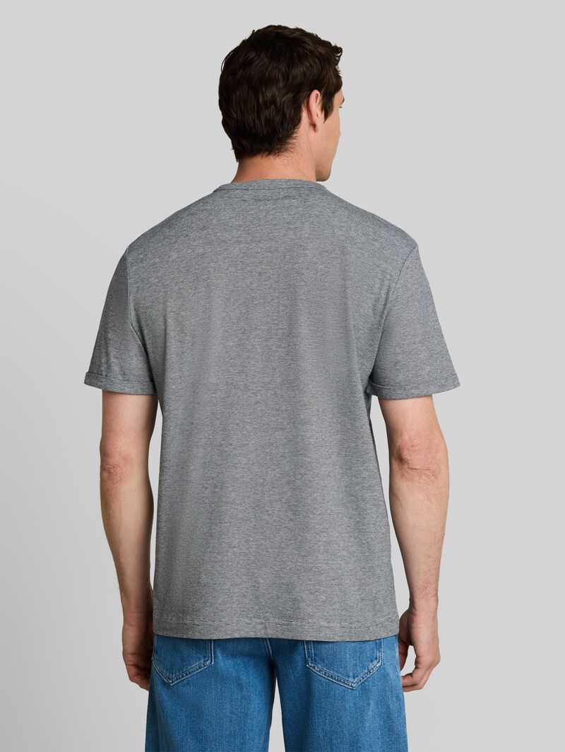Tom Tailor T-Shirt mit Logo-Print - Navy White Stripes