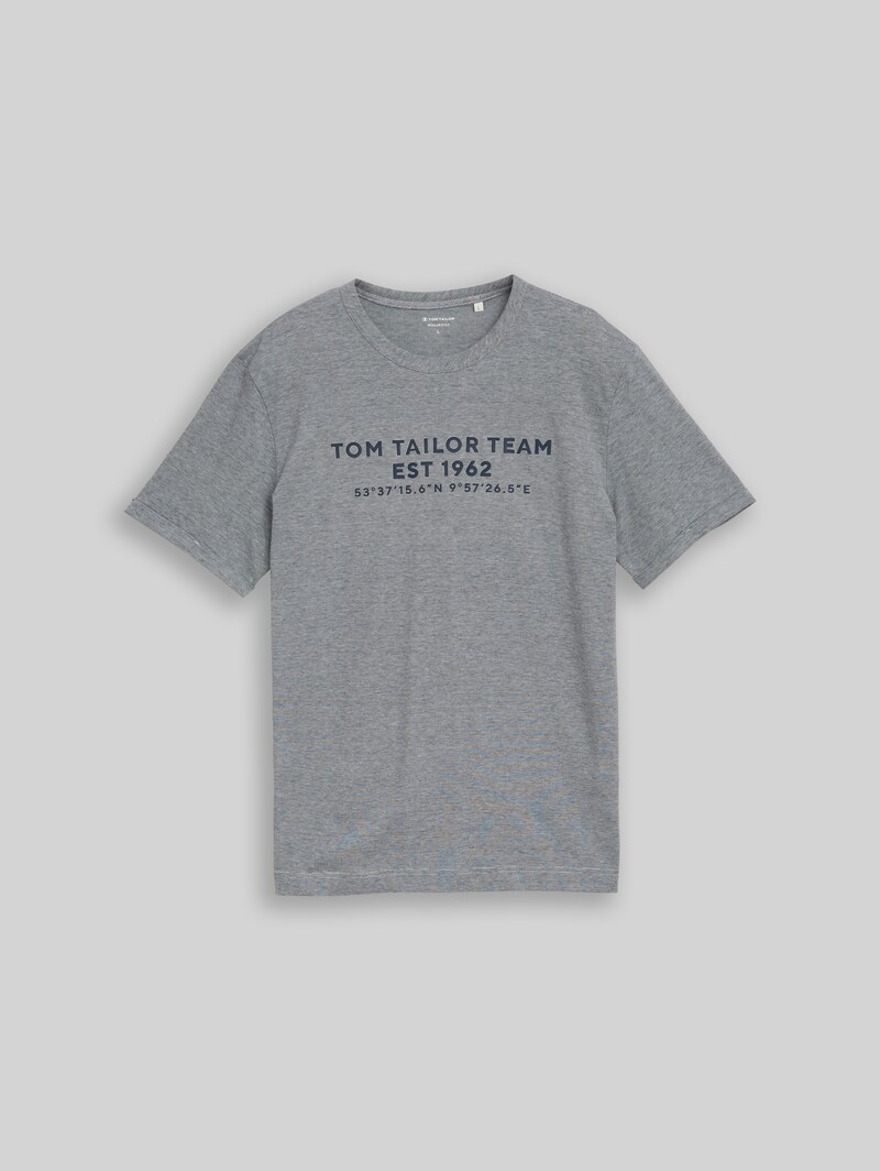 Tom Tailor T-Shirt mit Logo-Print - Navy White Stripes