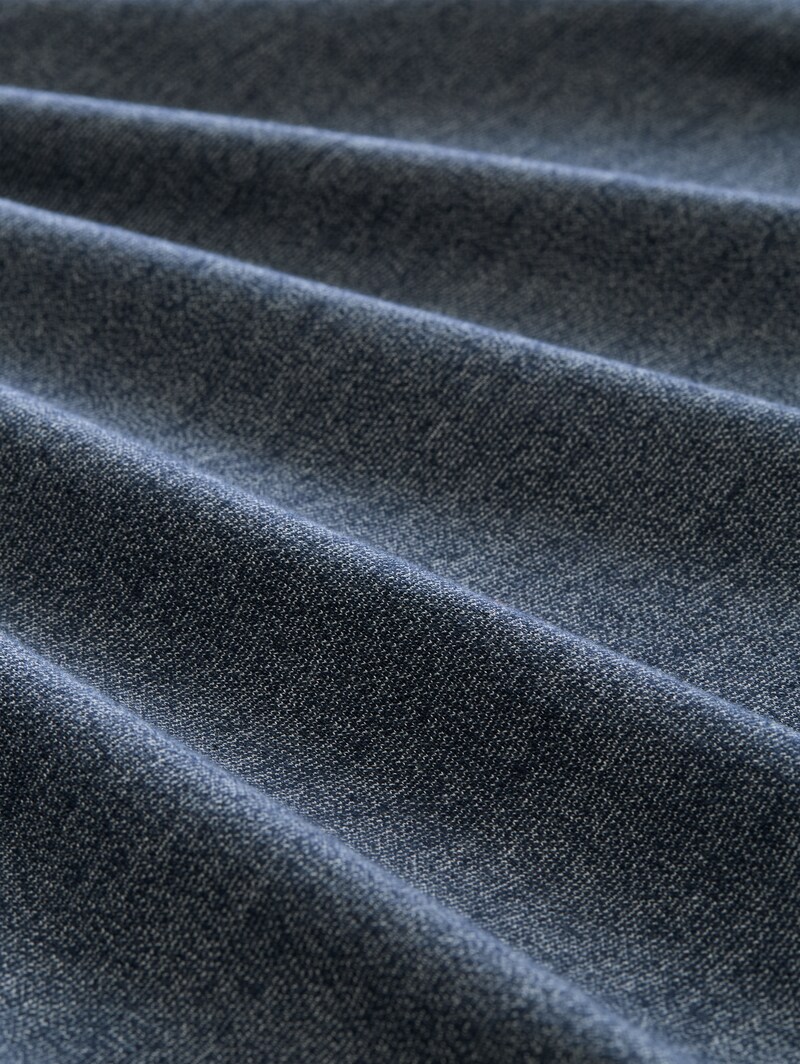 Tom Tailor T-Shirt in Melange-Optik - Navy White Fine Stripe