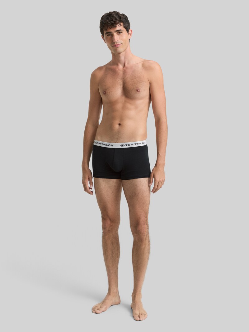 Tom Tailor Kurze Boxershorts im 3er-Pack - Silver Uni