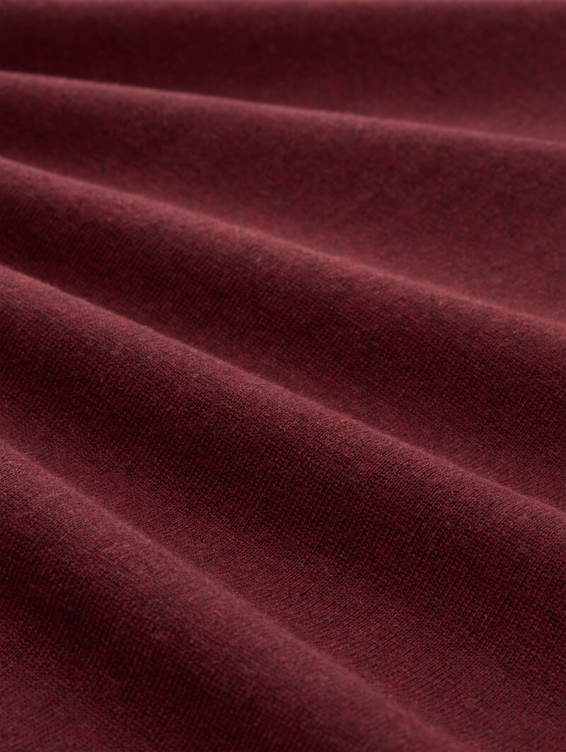 Tom Tailor Rollkragenpullover aus Baumwolle - Bordeaux Melange