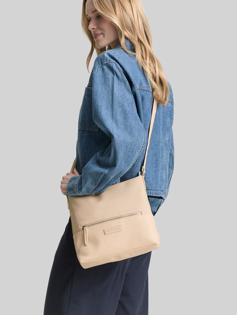 Tom Tailor TTGIA M Umhängetasche aus Lederimitat - Beige / Beige