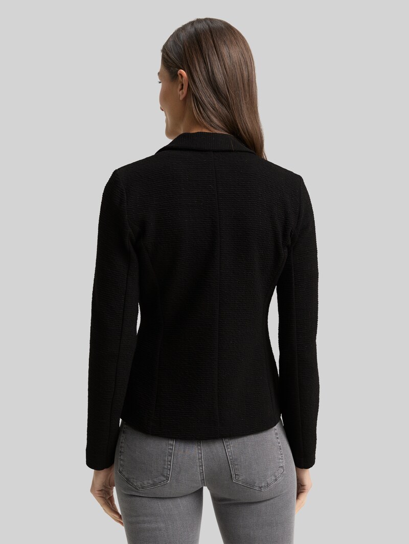 Tom Tailor Slim Fit Blazer mit Glitzer-Effekt - Deep Black
