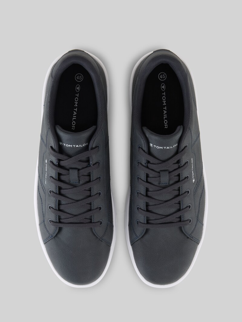 Tom Tailor Sneaker aus Lederimitat - Navy