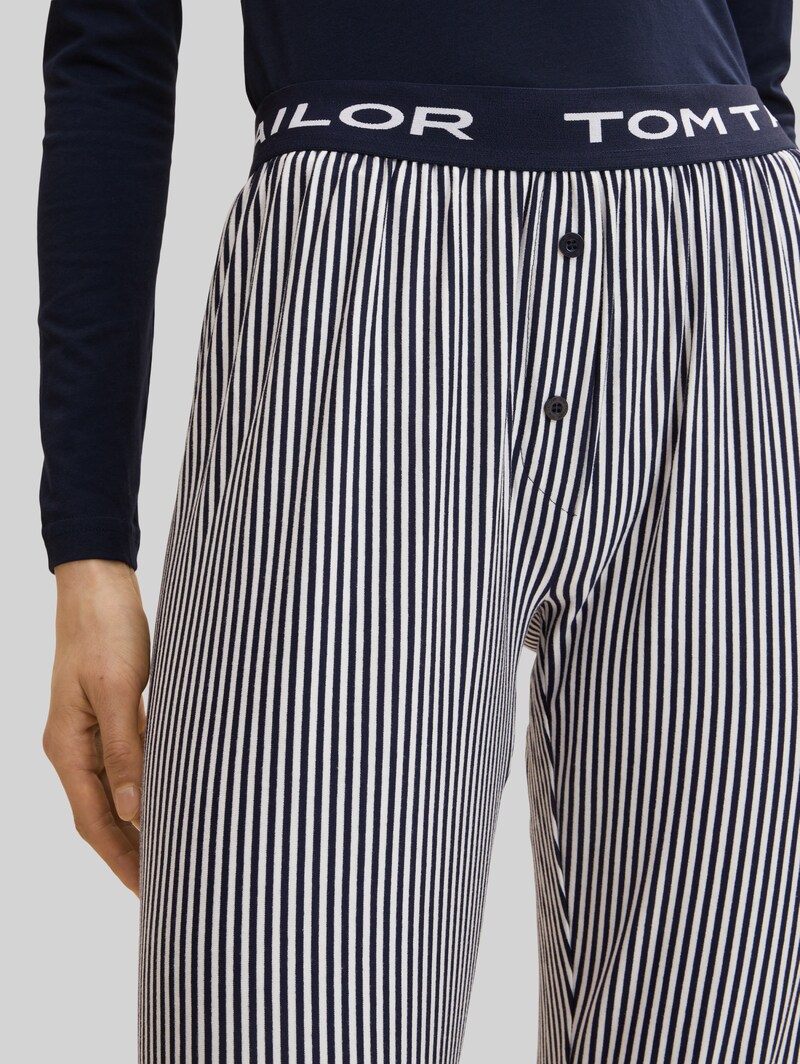 Tom Tailor Pyjamahose mit Streifenmuster - Blue Stripes
