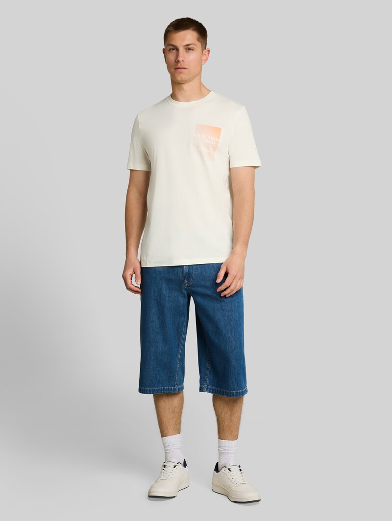 Tom Tailor T-Shirt mit Print - Wool White