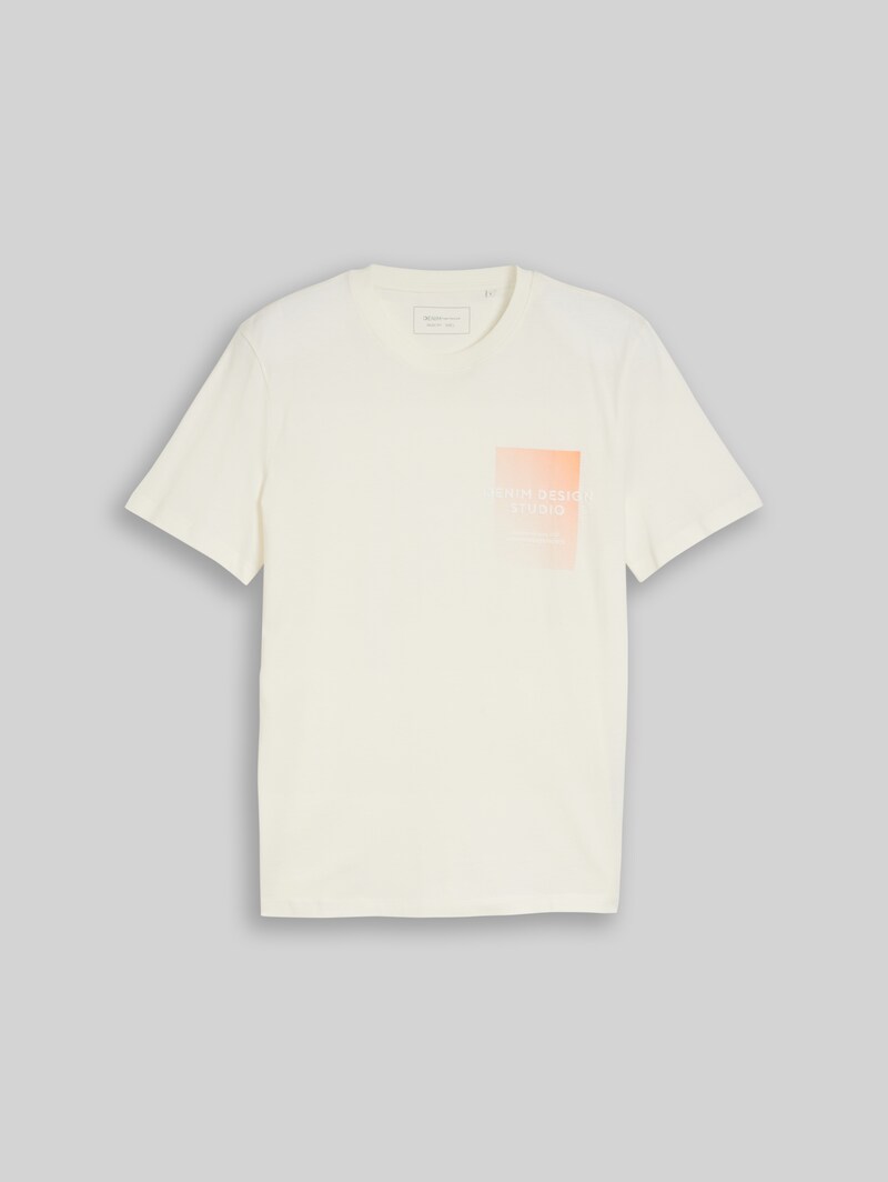 Tom Tailor T-Shirt mit Print - Wool White