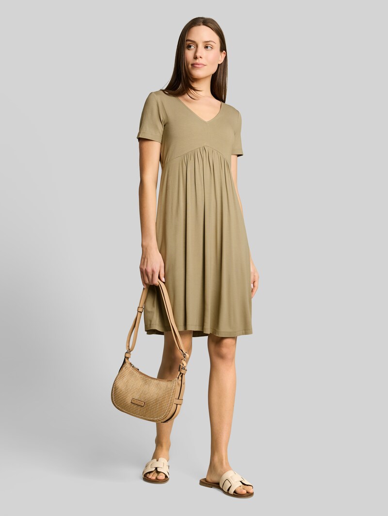 Tom Tailor Jerseykleid mit V-Ausschnitt - Silver Olive