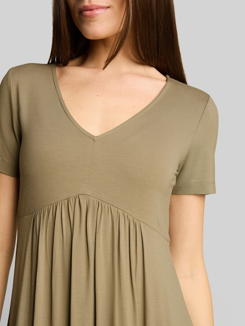 Tom Tailor Jerseykleid mit V-Ausschnitt - Silver Olive