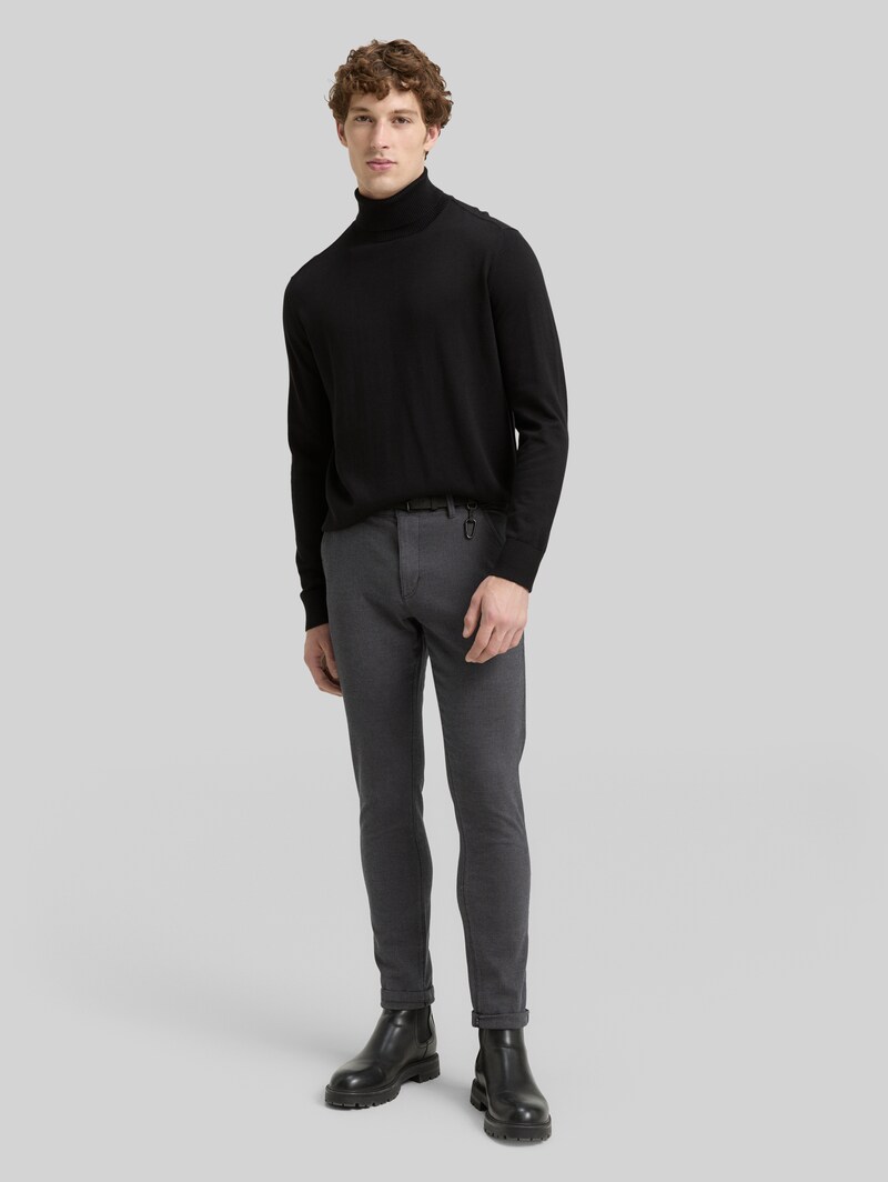 Tom Tailor Rollkragenpullover aus Baumwolle - Night Watch Black
