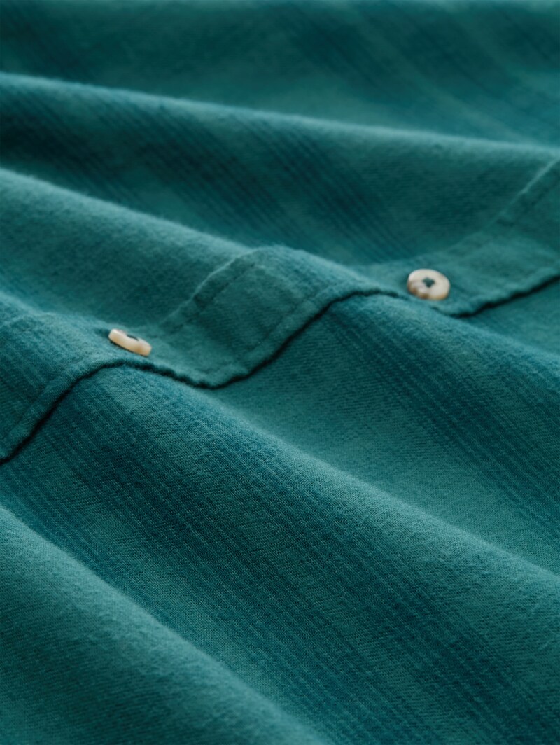 Tom Tailor Regular Fit Hemd mit Logo-Stickerei - Green Tonal Check