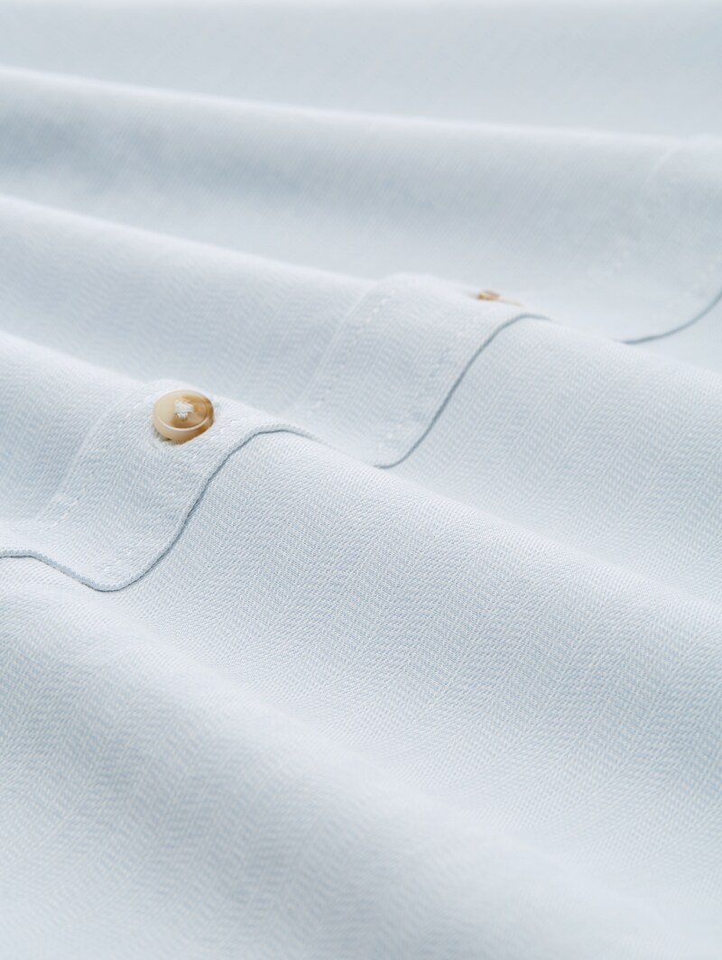 Tom Tailor Regular Fit Hemd mit verstellbarer Ärmellänge - Light Blue Straight Structure