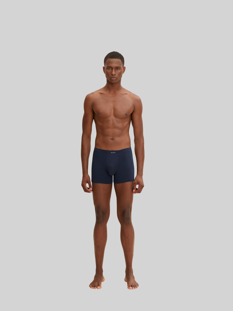 Tom Tailor Kurze Boxershorts im 4er-Pack - Blue-dark-solid