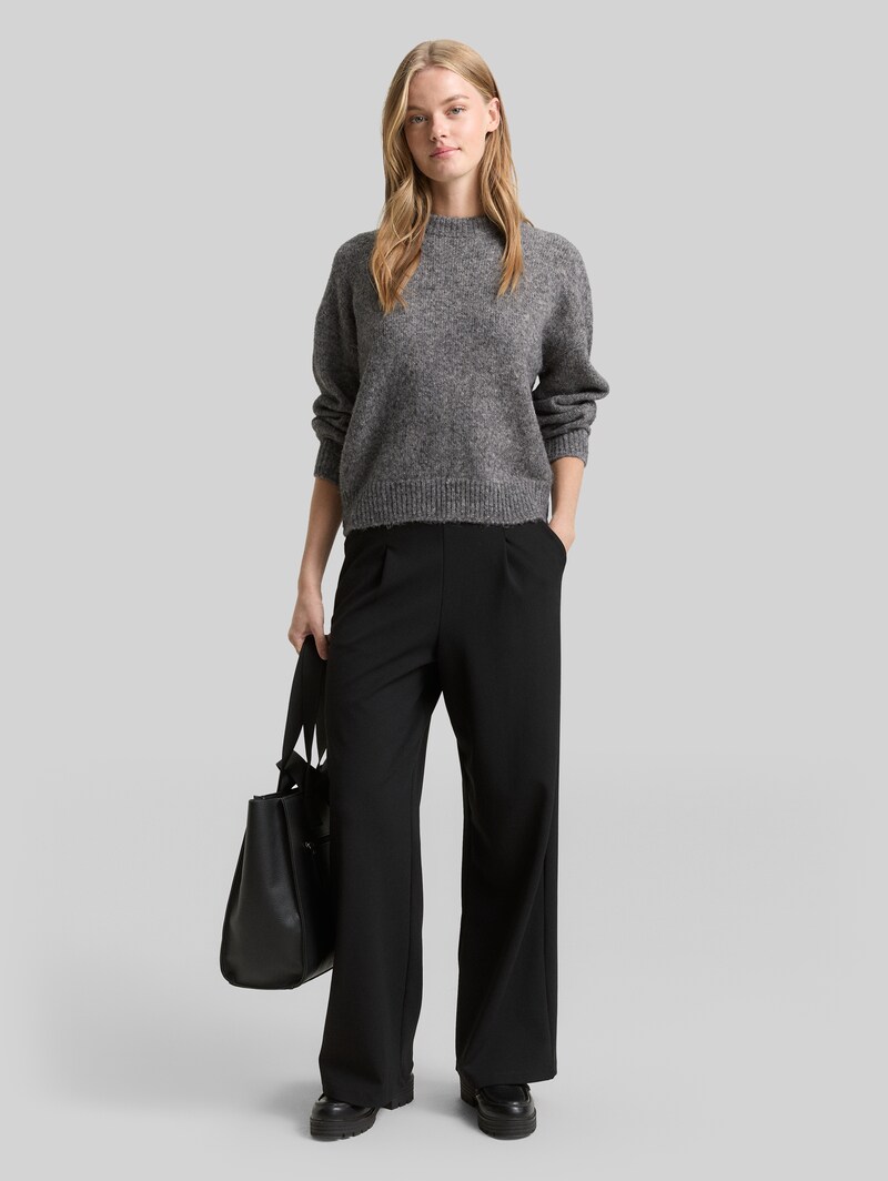 Tom Tailor Oversize Strickpullover - Stormy Gray Melange
