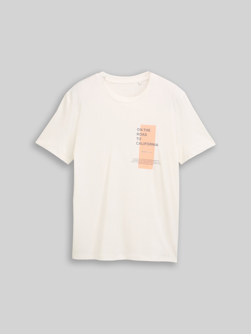 Tom Tailor T-Shirt mit Print - Wool White
