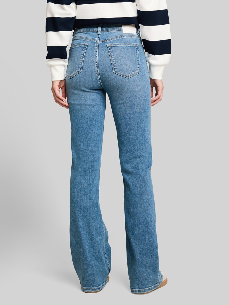 Tom Tailor TTAVA FLARED Jeans mit Stretch - Used Light Stone Blue Denim Tom Tailor TTAVA FLARED Jeans mit Stretch - Used Light Stone Blue Denim
