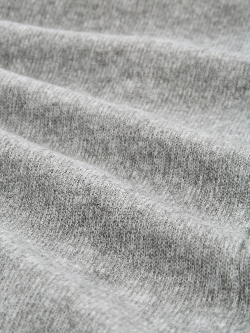 Tom Tailor Cosy Kleid mit 3/4-Arm - Medium Silver Grey Melange
