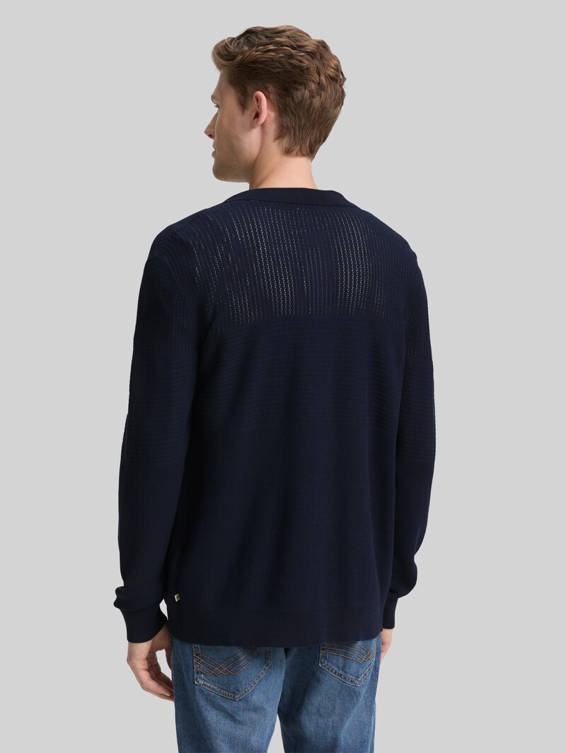 Tom Tailor Strickjacke mit Knopfleiste - Sky Captain Blue