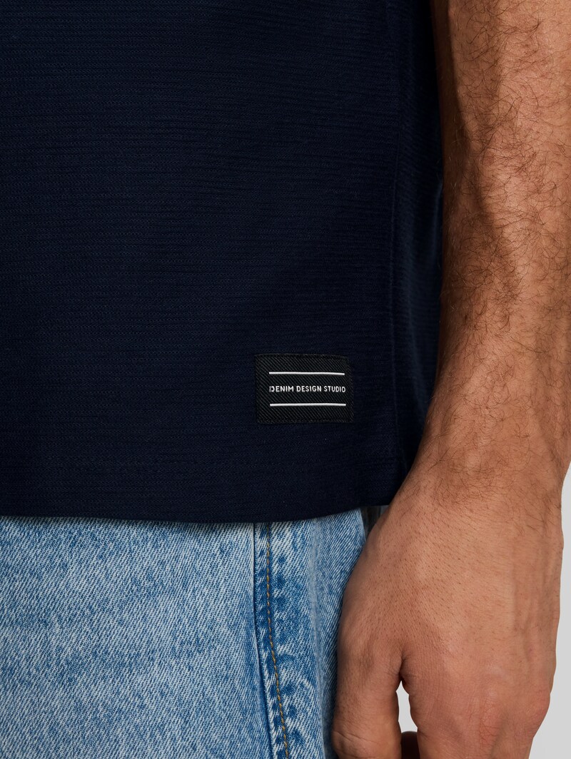 Tom Tailor T-Shirt mit Brusttasche - Sky Captain Blue
