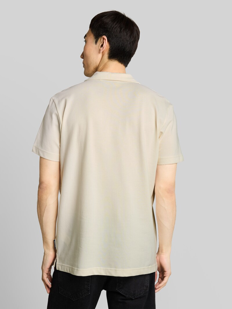 Tom Tailor Resort Poloshirt aus Piqué - Gardenia White