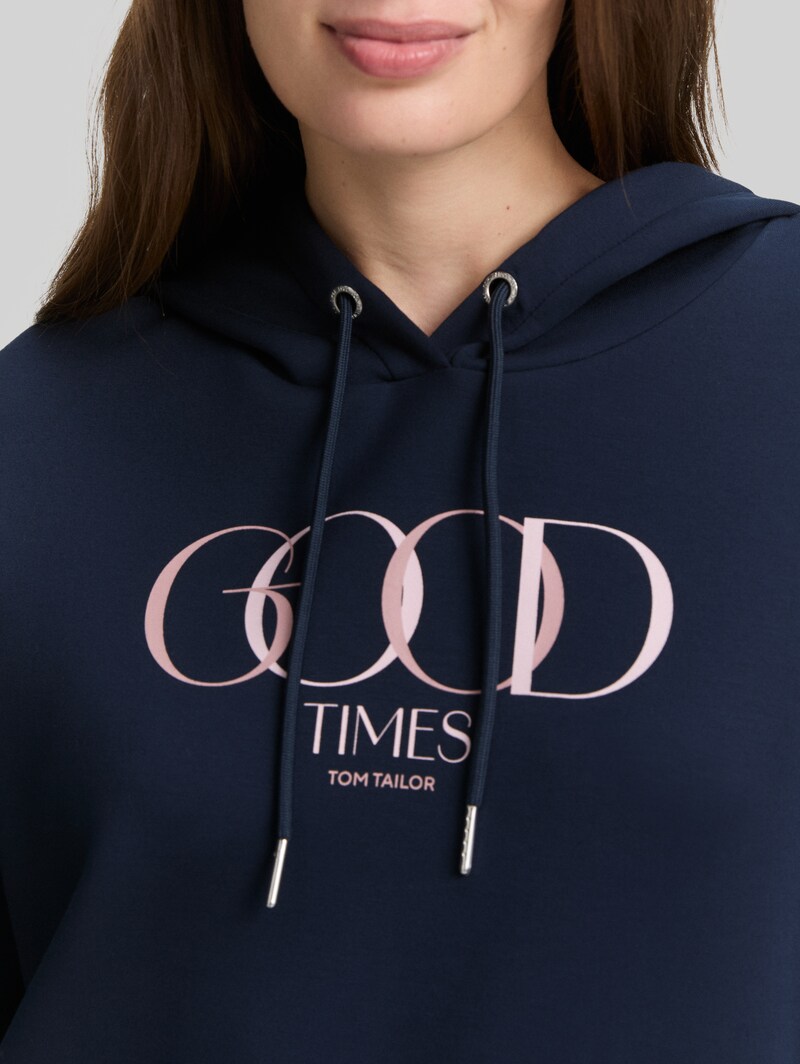 Tom Tailor Hoodie Sweatshirt aus Scuba - Sky Captain Blue