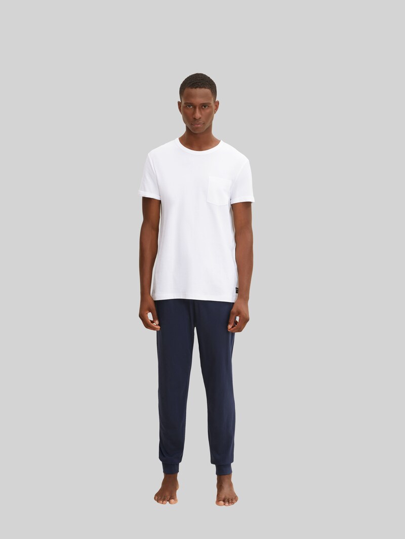 Tom Tailor Pyjama-Hose aus Baumwolle - Blue-dark-solid Tom Tailor Pyjama-Hose aus Baumwolle - Blue-dark-solid