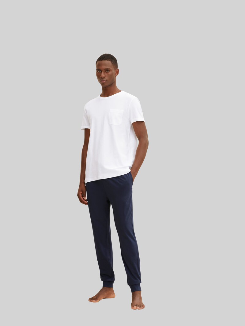 Tom Tailor Pyjama-Hose aus Baumwolle - Blue-dark-solid