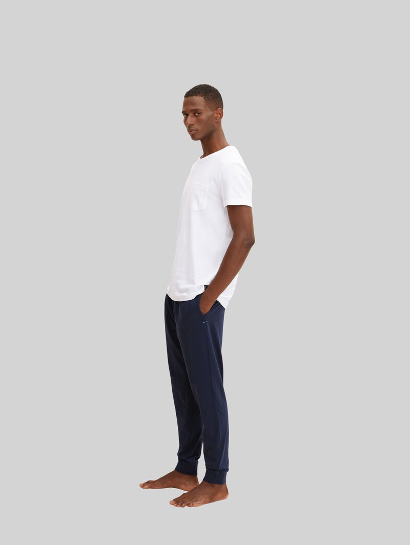 Tom Tailor Pyjama-Hose aus Baumwolle - Blue-dark-solid