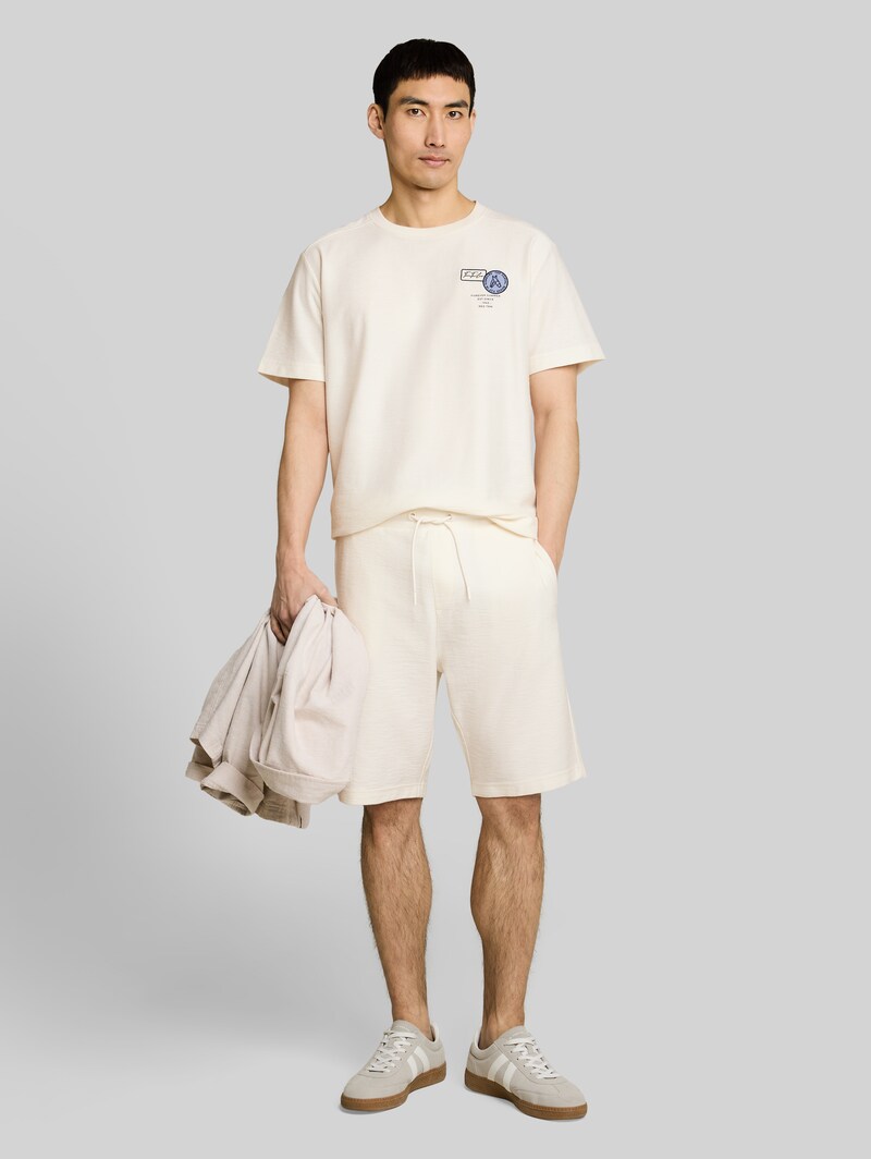 Tom Tailor T-Shirt mit Stickerei - Gardenia White