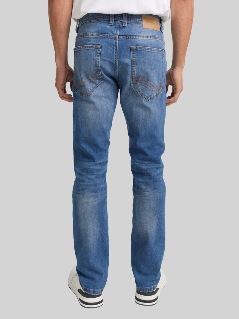 Tom Tailor TTJOSH REGULAR SLIM Jeans - Used Mid Stone Blue Denim Tom Tailor TTJOSH REGULAR SLIM Jeans - Used Mid Stone Blue Denim