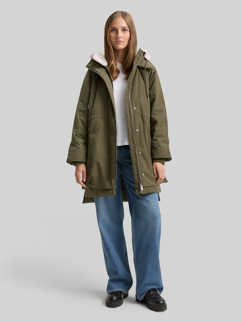 Tom Tailor Winter Parka mit Kapuze - Grape Leaf Green