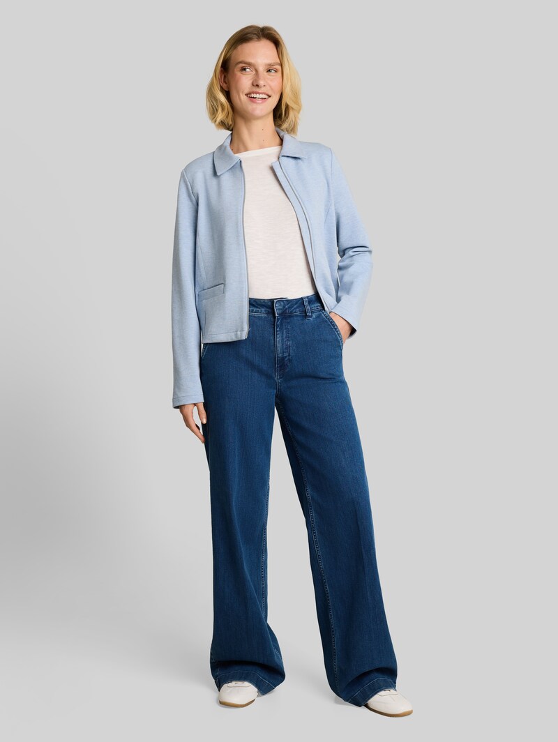 Tom Tailor Regular Fit Jacke mit Reißverschluss - Kentucky Blue Melange