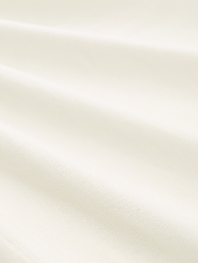 Tom Tailor Langarmshirt mit Wasserfallkragen - Whisper White