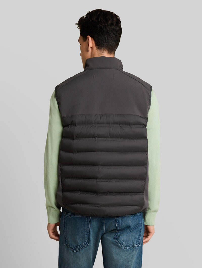 Tom Tailor Relaxed Fit Hybrid Steppweste - Coal Mine Grey