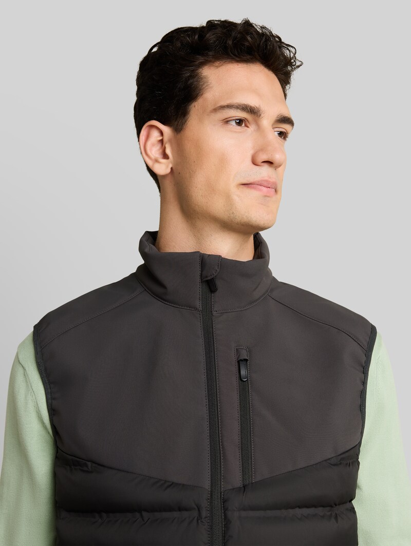 Tom Tailor Relaxed Fit Hybrid Steppweste - Coal Mine Grey