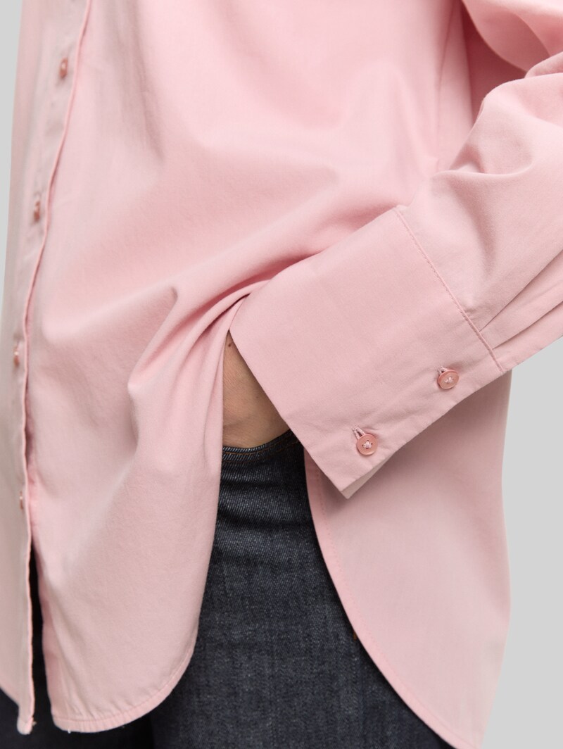 Tom Tailor Loose Fit Popeline Hemdbluse - Morning Pink
