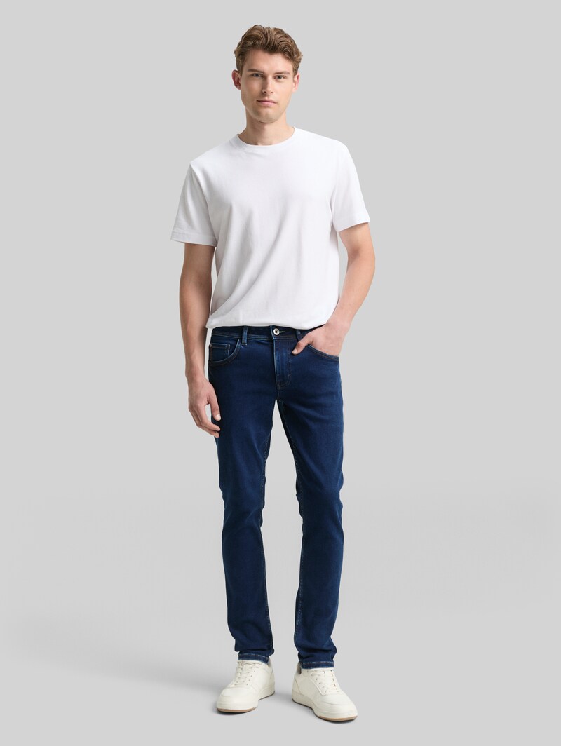 Tom Tailor TTTROY SLIM Jeans mit Stretch - Clean Mid Stone Blue Denim