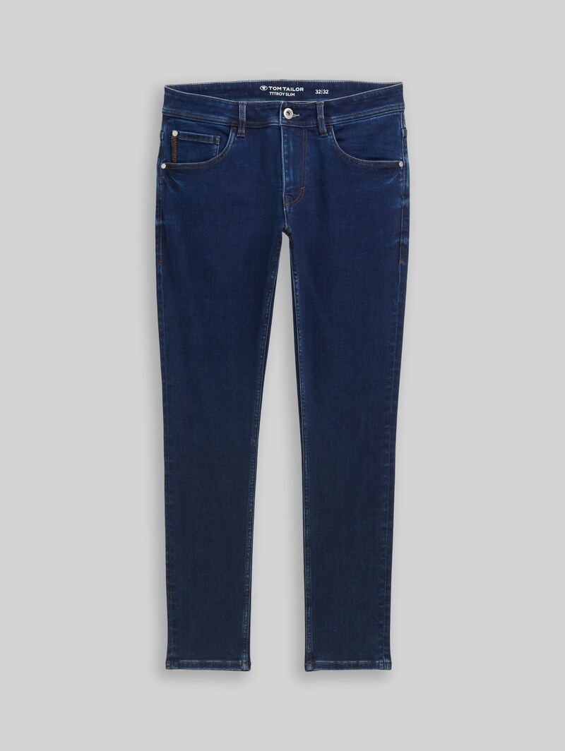 Tom Tailor TTTROY SLIM Jeans mit Stretch - Clean Mid Stone Blue Denim