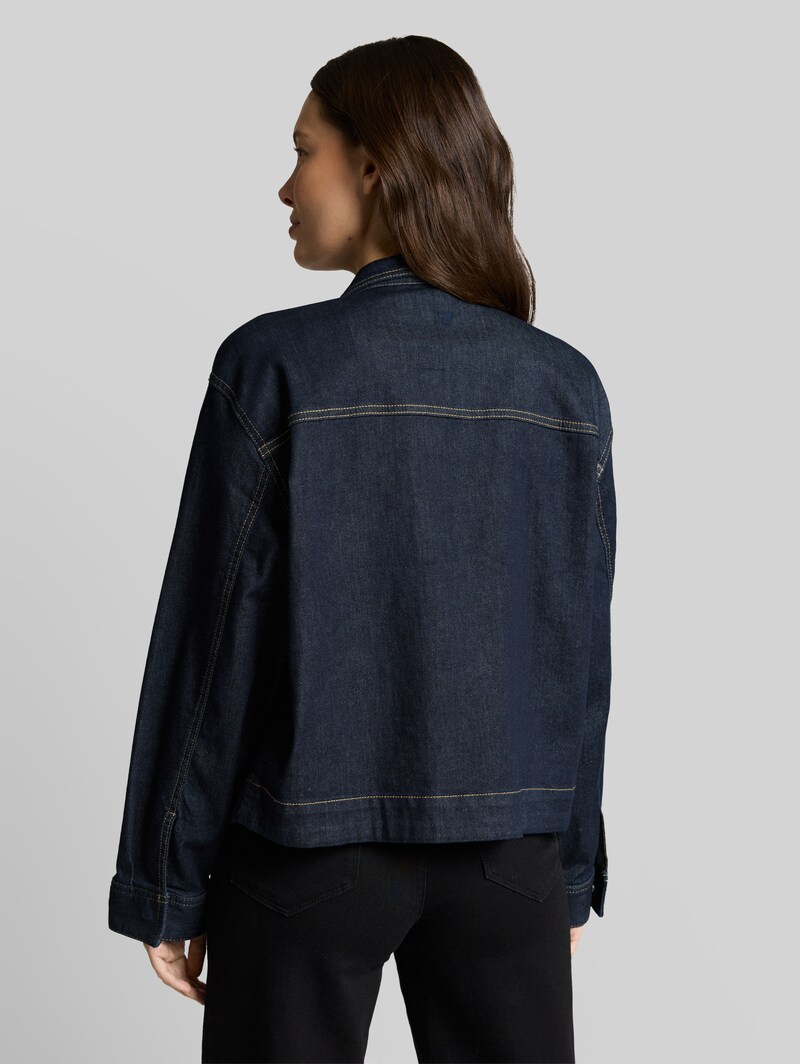 Tom Tailor Oversize Jeansjacke mit Brusttaschen - Deep Blue Denim